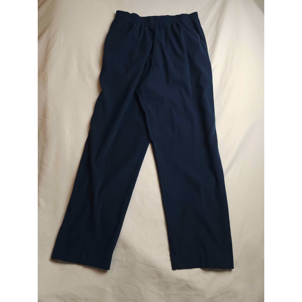 Alfred Dunner Pants Womens 10P Blue Coastal Grandma Corporate Chic Officecore